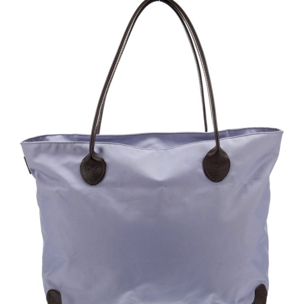 Stylish Purple and Black Tote Bag with Spacious Design